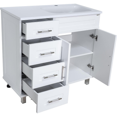 Тумба с раковиной Misty Купер 90 R УТ000010923 Белая