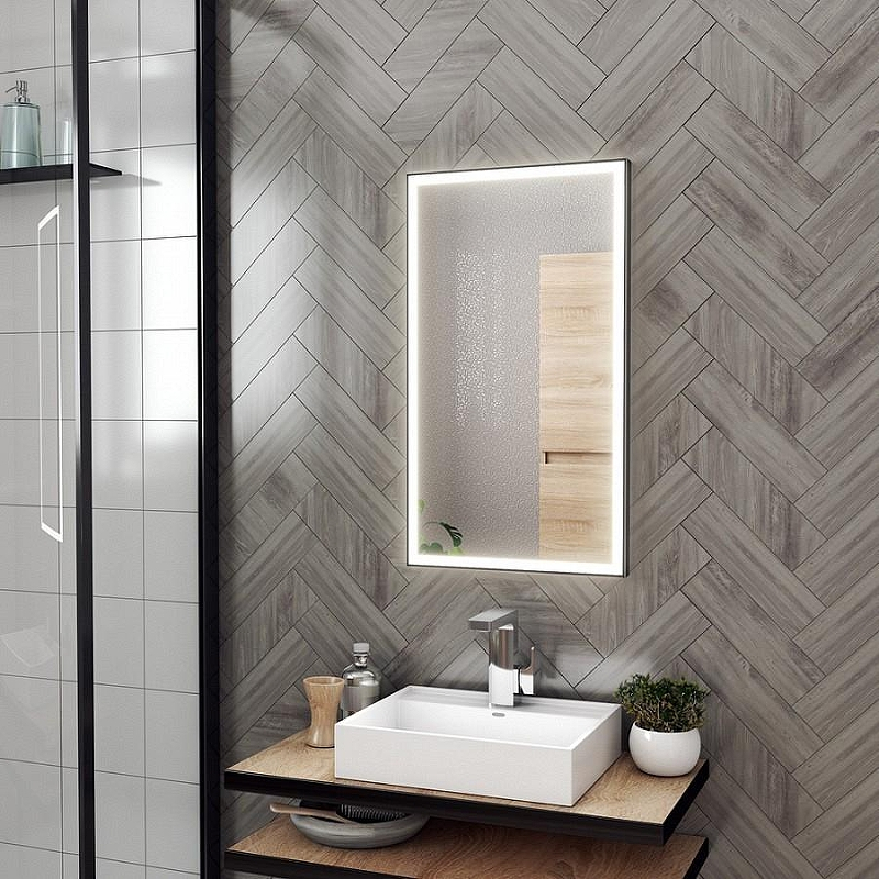 Зеркало Maretti Umbria 40 UM144070P32EL с подсветкой цвет Черный, купить, цена, заказать, магазин, доставка, скидка, промокод, купить, цена, заказать, магазин, доставка, скидка, промокод