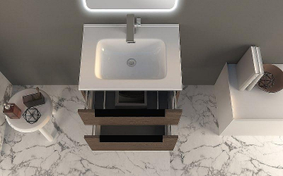 Тумба под раковину Cezares Urban 60 55155 подвесная Frassino scuro без ножки и боковой полки