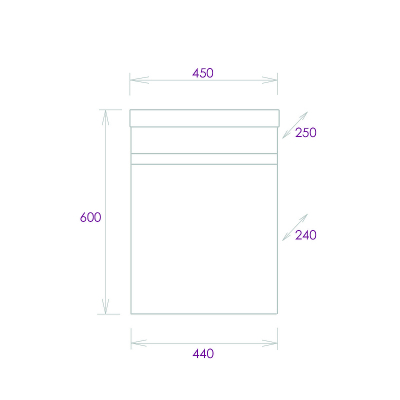Тумба под раковину Onika Милтон 45 R 104513 подвесная цвет Белый