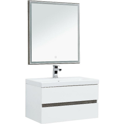 Комплект мебели для ванной Aquanet Беркли 80 258969 подвесной Белый Дуб рошелье