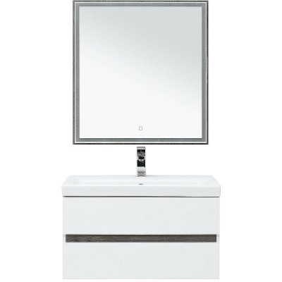 Комплект мебели для ванной Aquanet Беркли 80 258969 подвесной Белый Дуб рошелье