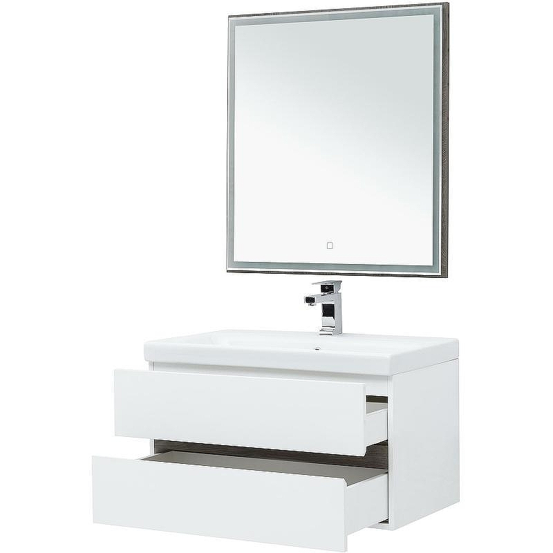 Комплект мебели для ванной Aquanet Беркли 80 258969 подвесной Белый Дуб рошелье, купить, цена, заказать, магазин, доставка, скидка, промокод, купить, цена, заказать, магазин, доставка, скидка, промокод