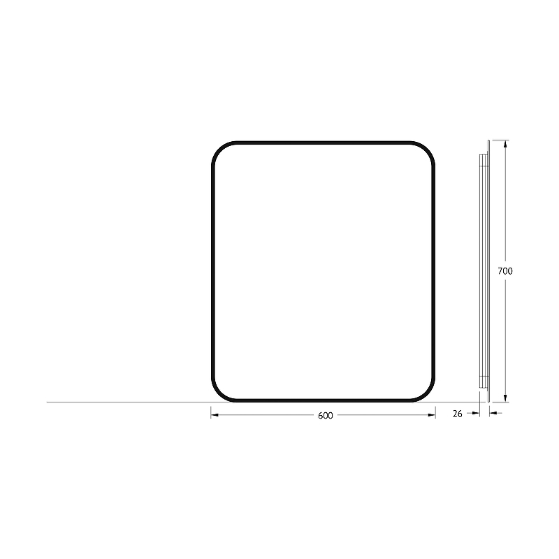 Зеркало Defesto Aura 60х70 DF 2976 с подсветкой 23W-3000K/Без выключателя/Теплый белый свет/Черная рама, купить, цена, заказать, магазин, доставка, скидка, промокод, купить, цена, заказать, магазин, доставка, скидка, промокод