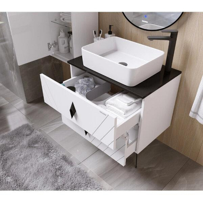 Тумба под раковину Grossman Вива 70 107012 цвет Белый глянцевый