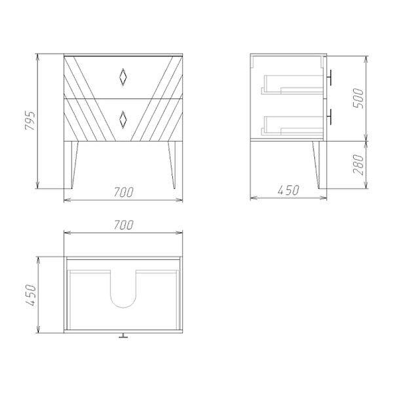 Тумба под раковину Grossman Вива 70 107012 цвет Белый глянцевый, купить, цена, заказать, магазин, доставка, скидка, промокод, купить, цена, заказать, магазин, доставка, скидка, промокод
