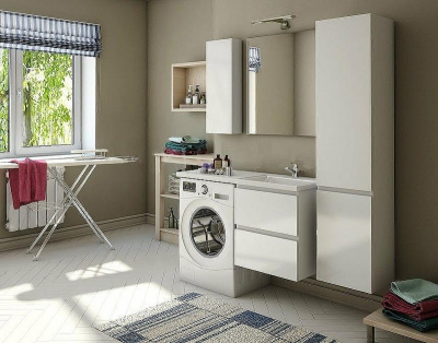 Тумба с раковиной Эстет Dallas Luxe 130 R ФР-00002277 подвесная Белая