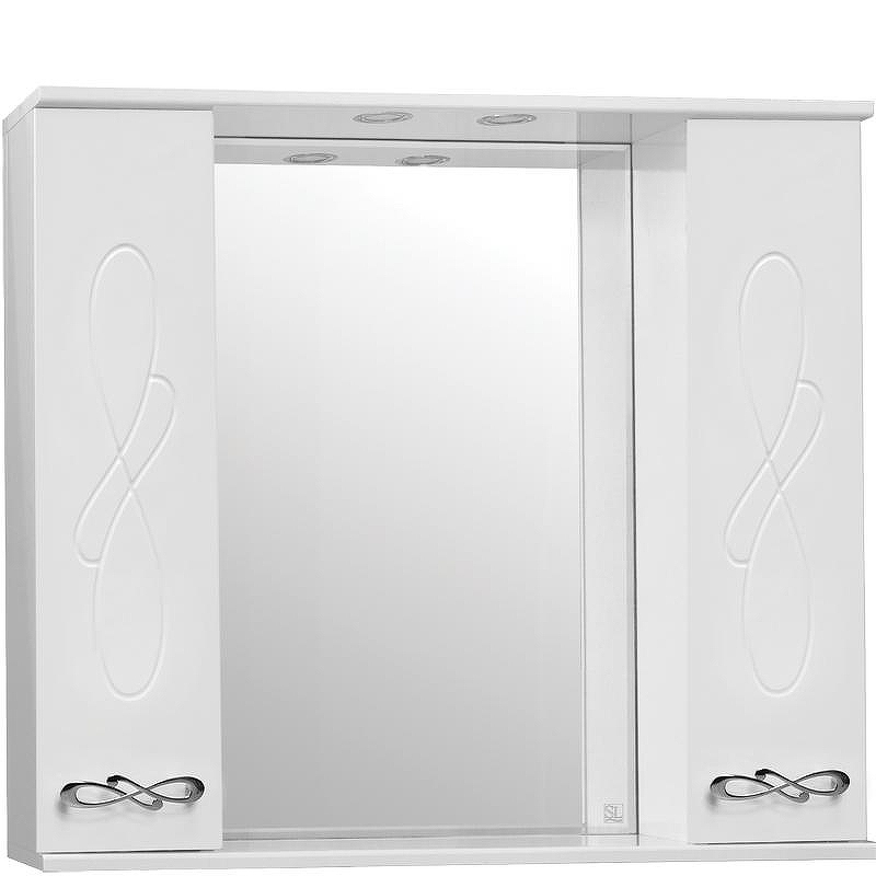 Зеркало со шкафом Style Line Венеция 90 С с подсветкой Белый глянец, купить, цена, заказать, магазин, доставка, скидка, промокод, купить, цена, заказать, магазин, доставка, скидка, промокод