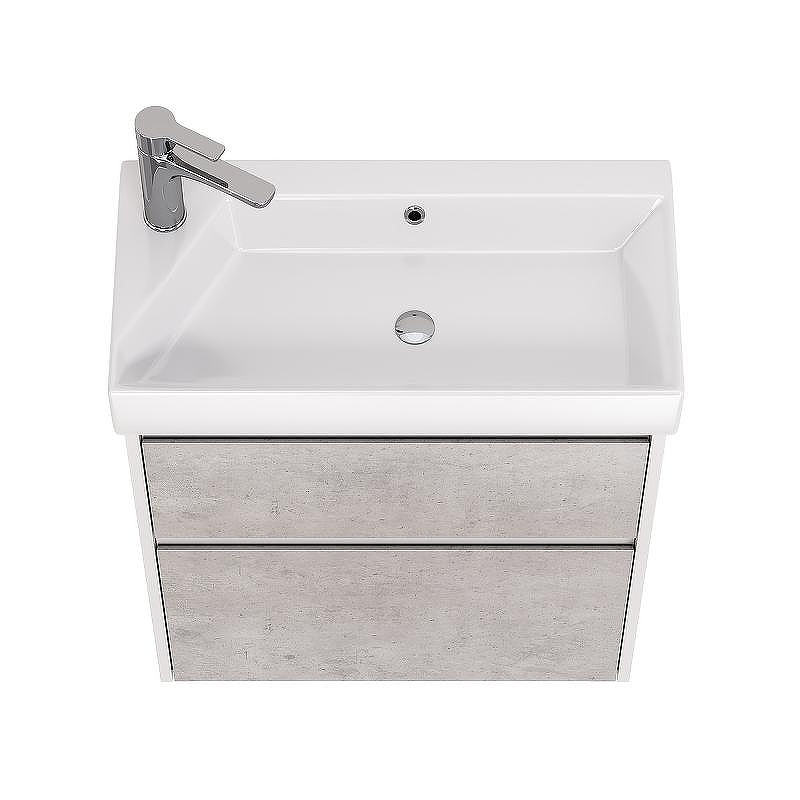 Тумба под раковину Dreja Slim 65 99.0503 подвесная Бетон Белый глянец, купить, цена, заказать, магазин, доставка, скидка, промокод, купить, цена, заказать, магазин, доставка, скидка, промокод