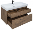 Тумба под раковину Aquanet Nova Lite Slim Synergy 100 249957 подвесная Дуб рустикальный, купить, цена, заказать, магазин, доставка, скидка, промокод, купить, цена, заказать, магазин, доставка, скидка, промокод