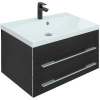 Тумба с раковиной Aquanet Верона 75 287646 подвесная Черная матовая, купить, цена, заказать, магазин, доставка, скидка, промокод, купить, цена, заказать, магазин, доставка, скидка, промокод