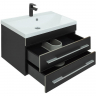 Тумба с раковиной Aquanet Верона 75 287646 подвесная Черная матовая, купить, цена, заказать, магазин, доставка, скидка, промокод, купить, цена, заказать, магазин, доставка, скидка, промокод