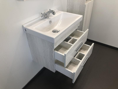 Тумба с раковиной Comforty Никосия 60 00004138879 подвесная Дуб белый