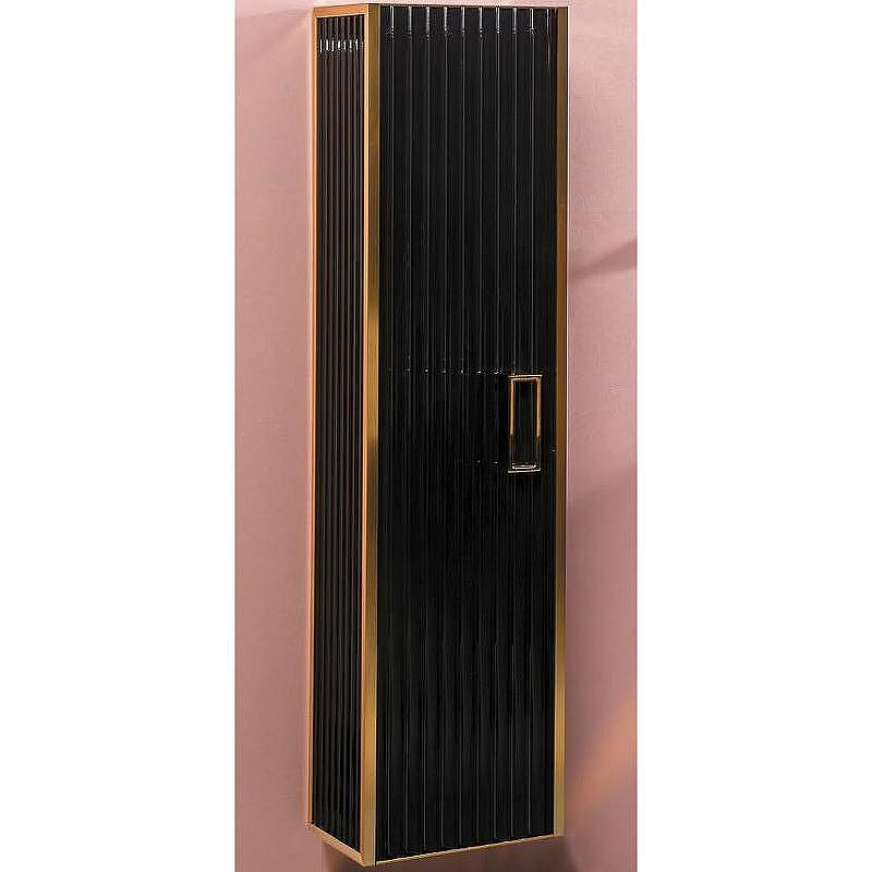 Шкаф пенал Boheme Armadi Art Monaco 35 868-BG подвесной Черный глянец Золото, купить, цена, заказать, магазин, доставка, скидка, промокод, купить, цена, заказать, магазин, доставка, скидка, промокод