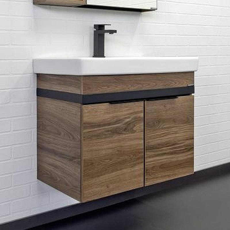 Тумба с раковиной Comforty Соло 70 00-00010978 подвесная Дуб темно-коричневый, купить, цена, заказать, магазин, доставка, скидка, промокод, купить, цена, заказать, магазин, доставка, скидка, промокод