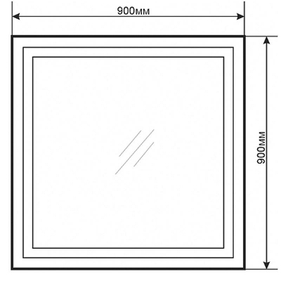 Зеркало Comforty Квадрат 90 00-00005264 с подсветкой с бесконтактным выключателем