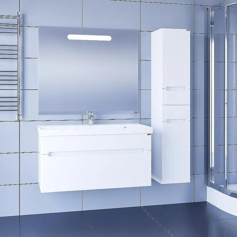 Тумба под раковину СанТа Лондон 100 224008л подвесная Белая, купить, цена, заказать, магазин, доставка, скидка, промокод, купить, цена, заказать, магазин, доставка, скидка, промокод