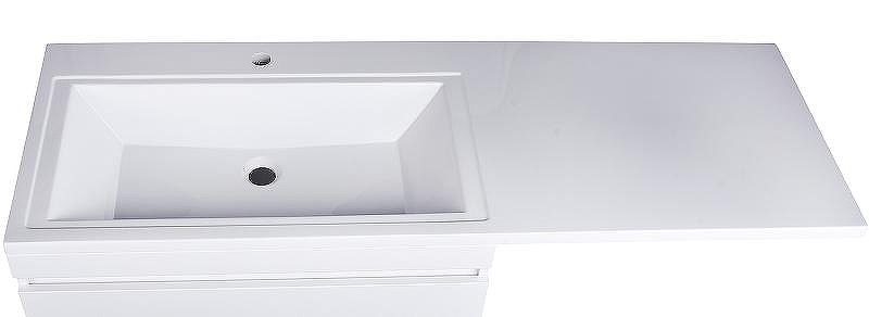 Тумба под раковину Style Line Даллас Люкс Plus 140 L СС-00002385 Белая, купить, цена, заказать, магазин, доставка, скидка, промокод, купить, цена, заказать, магазин, доставка, скидка, промокод