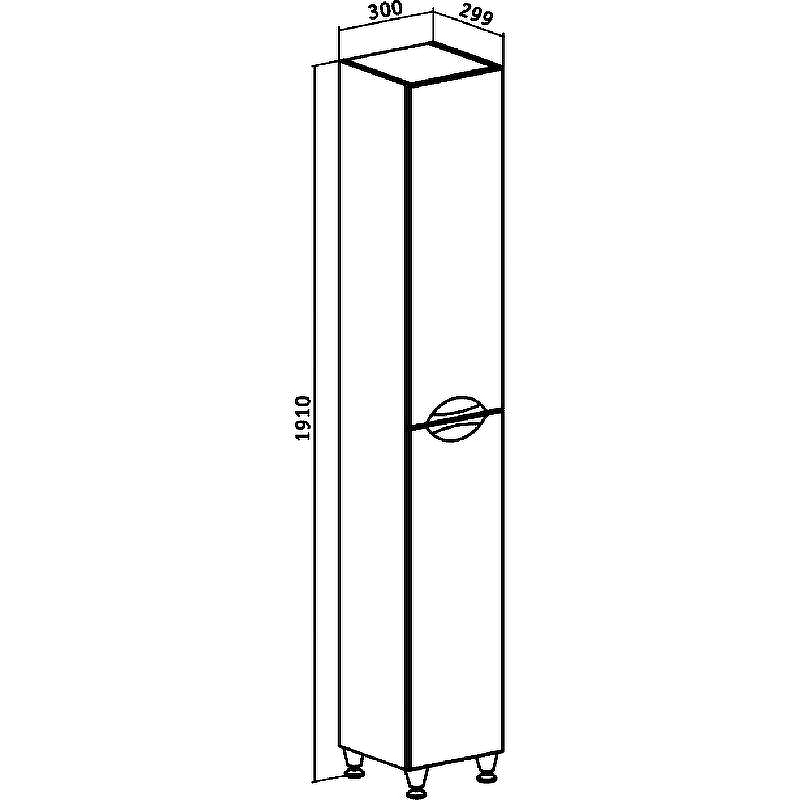 Шкаф пенал Runo Барселона 30 00000001034 Белый, купить, цена, заказать, магазин, доставка, скидка, промокод, купить, цена, заказать, магазин, доставка, скидка, промокод