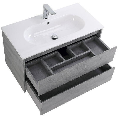 Тумба под раковину BelBagno Kraft 100 KRAFT-1000-2C-SO-CG подвесная Cemento Grigio