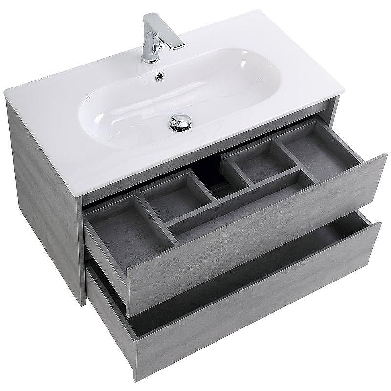 Тумба под раковину BelBagno Kraft 100 KRAFT-1000-2C-SO-CG подвесная Cemento Grigio, купить, цена, заказать, магазин, доставка, скидка, промокод, купить, цена, заказать, магазин, доставка, скидка, промокод