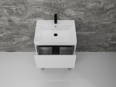 Тумба под раковину Style Line Стокгольм 60 ЛС-00002333 Белый рифленый софт