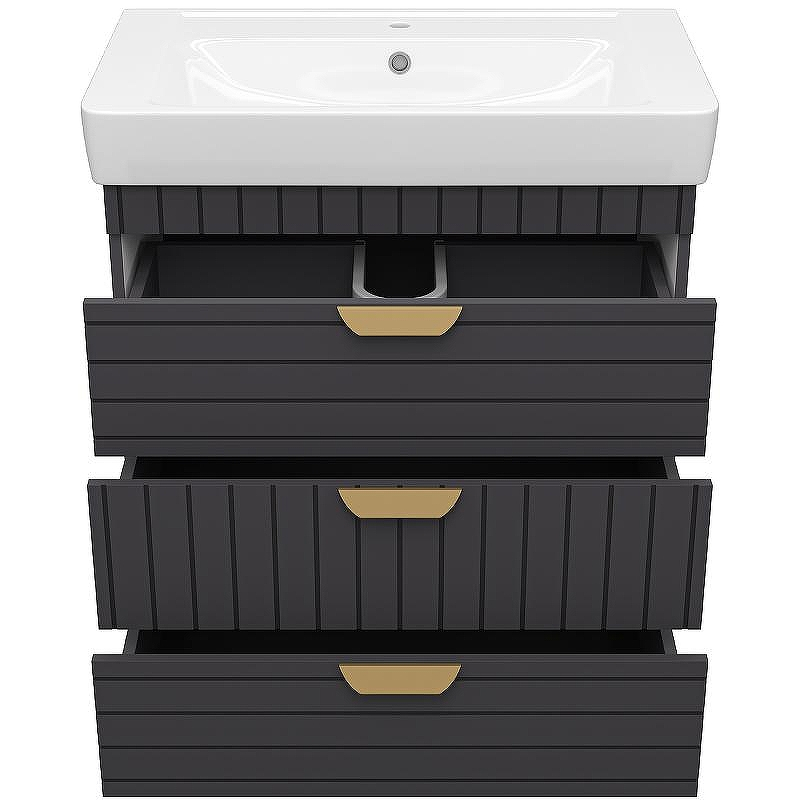 Тумба с раковиной Brevita Gloster 80 УТ000012447 Графит матовый, купить, цена, заказать, магазин, доставка, скидка, промокод, купить, цена, заказать, магазин, доставка, скидка, промокод