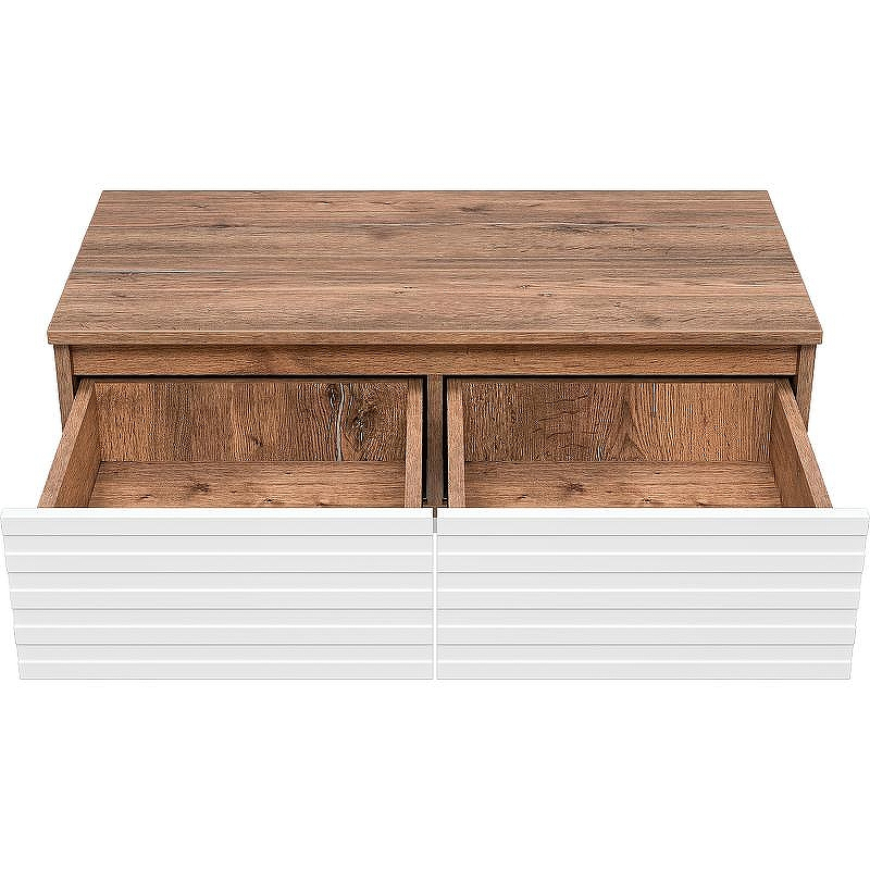 Тумба Brevita Dakota 80 DAK-009080-19-012Я подвесная Белая матовая Дуб Галифакс олово, купить, цена, заказать, магазин, доставка, скидка, промокод, купить, цена, заказать, магазин, доставка, скидка, промокод