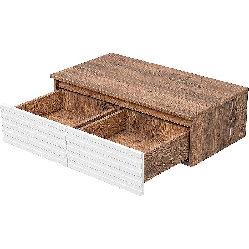 Тумба Brevita Dakota 80 DAK-009080-19-012Я подвесная Белая матовая Дуб Галифакс олово, купить, цена, заказать, магазин, доставка, скидка, промокод, купить, цена, заказать, магазин, доставка, скидка, промокод