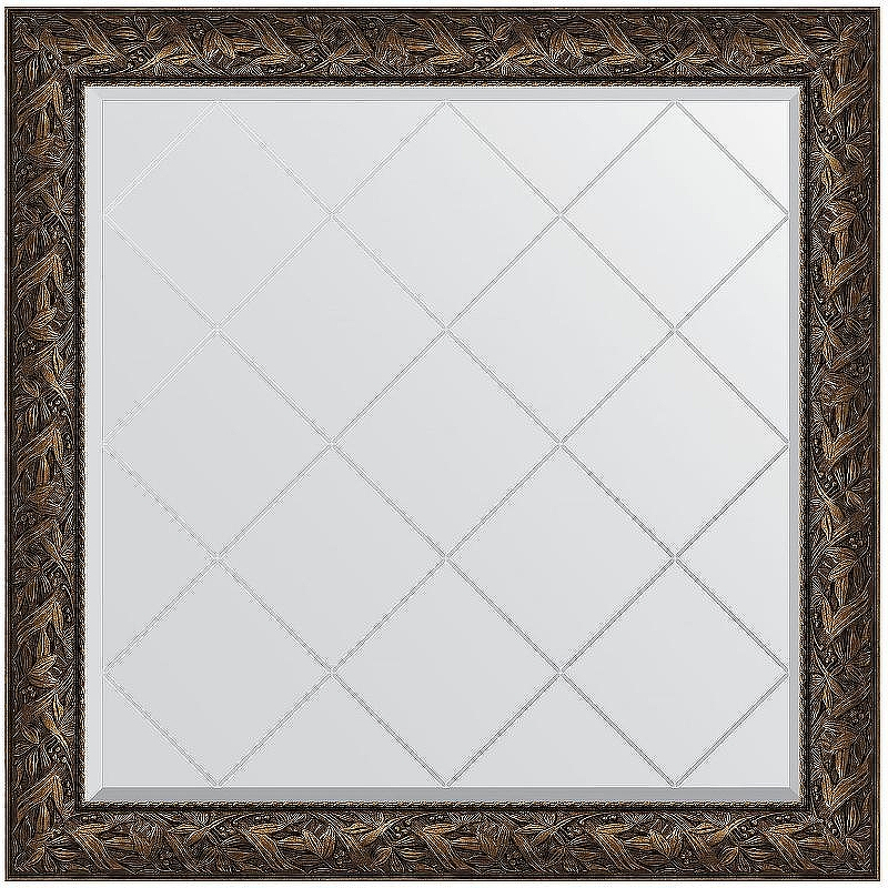 Зеркало Evoform Exclusive-G 109х109 BY 4459 с гравировкой в багетной раме - Византия бронза 99, купить, цена, заказать, магазин, доставка, скидка, промокод, купить, цена, заказать, магазин, доставка, скидка, промокод