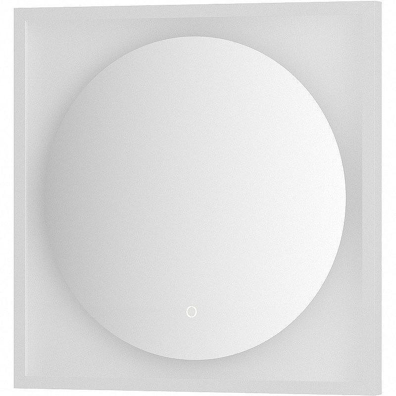 Зеркало Defesto Eclipce 60х60 DF 2236S с подсветкой 12W-3000К/в багетной раме/Сенсорный выключатель/Теплый белый свет/Белая рама, купить, цена, заказать, магазин, доставка, скидка, промокод, купить, цена, заказать, магазин, доставка, скидка, промокод