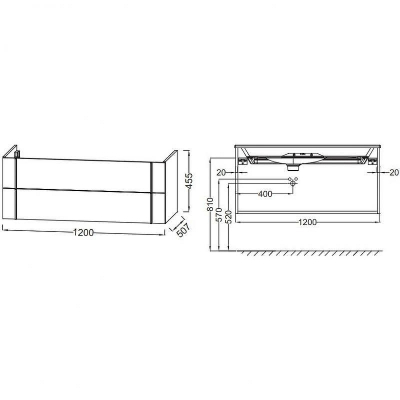 Тумба под раковину Jacob Delafon Nouvelle Vague 120 EB3035-E73 подвесная Фактурный дуб