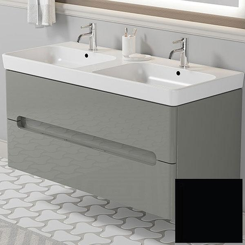 Тумба с раковиной SanVit Форма 120 kforma1201 в цвете Ral подвесная Черный глянец, купить, цена, заказать, магазин, доставка, скидка, промокод, купить, цена, заказать, магазин, доставка, скидка, промокод