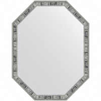 Зеркало Evoform Octagon 89x69 BY 7418 в багетной раме - Состаренное дерево 50, купить, цена, заказать, магазин, доставка, скидка, промокод, купить, цена, заказать, магазин, доставка, скидка, промокод