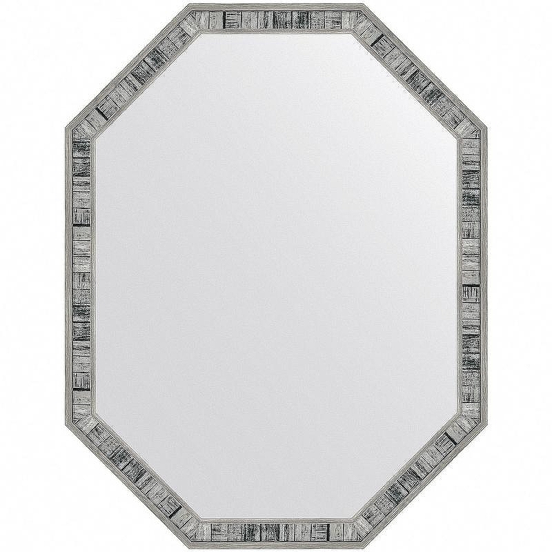 Зеркало Evoform Octagon 89x69 BY 7418 в багетной раме - Состаренное дерево 50, купить, цена, заказать, магазин, доставка, скидка, промокод, купить, цена, заказать, магазин, доставка, скидка, промокод