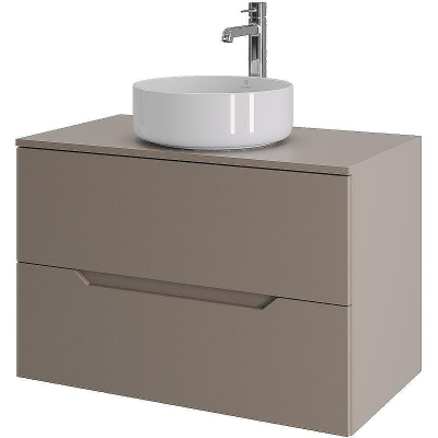 Тумба с раковиной Orange Line 80 Li-80TuLMDF+B09-360W подвесная Латте матовый