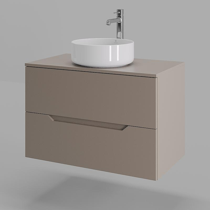 Тумба с раковиной Orange Line 80 Li-80TuLMDF+B09-360W подвесная Латте матовый, купить, цена, заказать, магазин, доставка, скидка, промокод, купить, цена, заказать, магазин, доставка, скидка, промокод