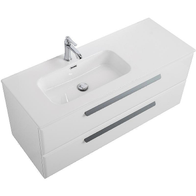 Тумба под раковину Cezares Eco-Cer-N 120 L ECO-CER-N-1200-2C-SO-BL-L подвесная Bianco Lucido без ручек