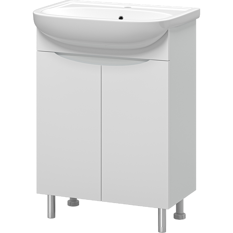 Тумба с раковиной Misty Смайл 60 УТ000013112 Белая, купить, цена, заказать, магазин, доставка, скидка, промокод, купить, цена, заказать, магазин, доставка, скидка, промокод