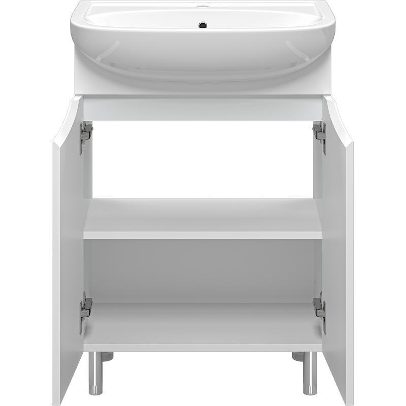 Тумба с раковиной Misty Смайл 60 УТ000013112 Белая, купить, цена, заказать, магазин, доставка, скидка, промокод, купить, цена, заказать, магазин, доставка, скидка, промокод