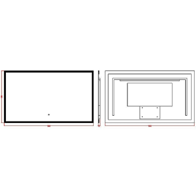 Зеркало Boheme Modern 120x70 544-120 с подсветкой с сенсорным выключателем