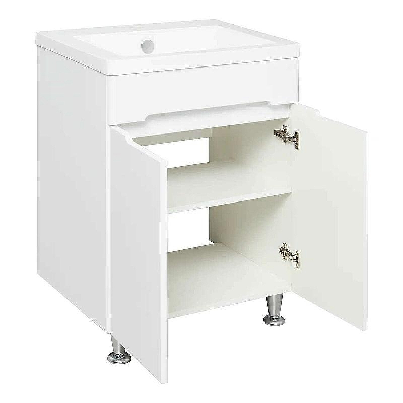 Тумба под раковину Runo Парма 60 00-00001038 Белая, купить, цена, заказать, магазин, доставка, скидка, промокод, купить, цена, заказать, магазин, доставка, скидка, промокод
