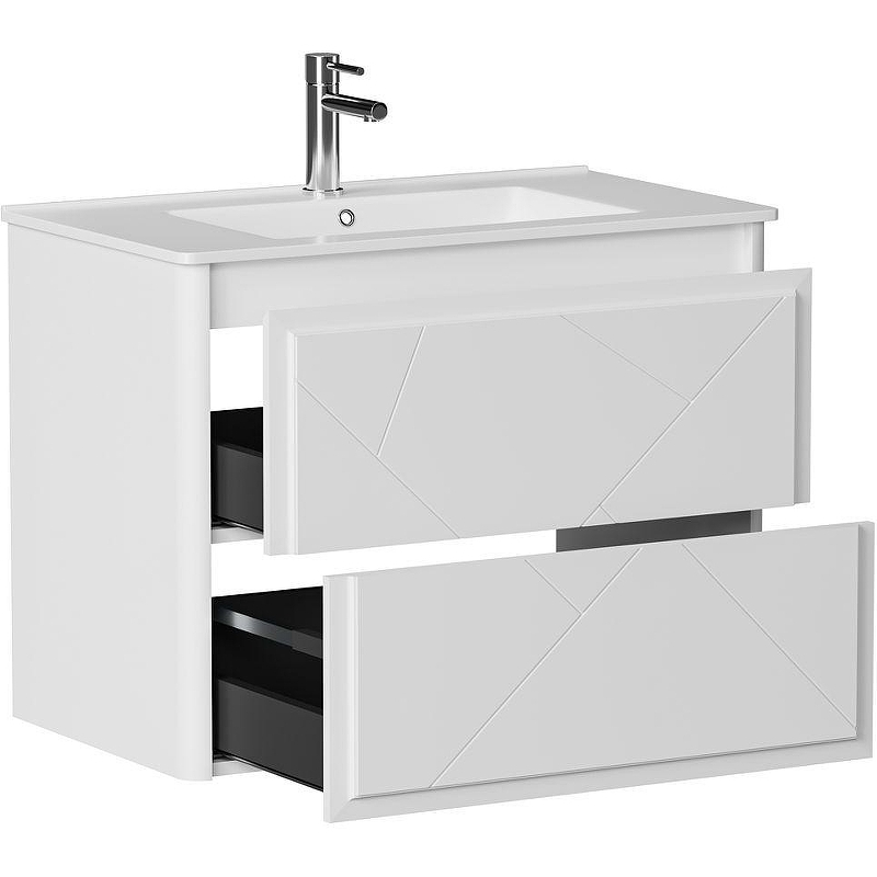 Тумба под раковину Allen Brau Paris 80 1.360001.WM подвесная Белая матовая, купить, цена, заказать, магазин, доставка, скидка, промокод, купить, цена, заказать, магазин, доставка, скидка, промокод