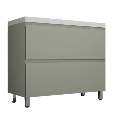 Тумба под раковину Style Line Манхэттен 100 ЛС-00002370 цвет Олива