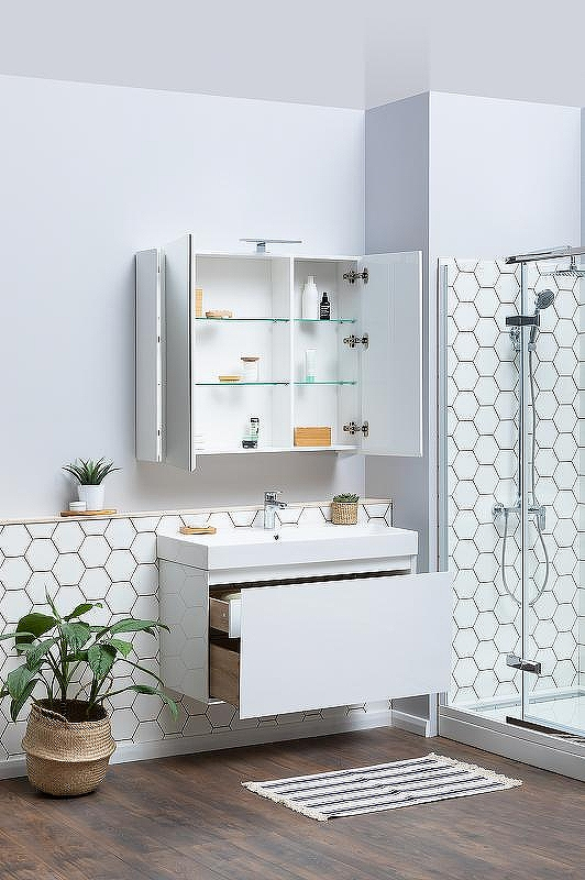 Тумба с раковиной Aquanet Йорк 85 212593 подвесная Белый глянец, купить, цена, заказать, магазин, доставка, скидка, промокод, купить, цена, заказать, магазин, доставка, скидка, промокод