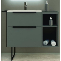 Тумба под раковину Cezares Urban 60 55157 подвесная Grigio opaco без ножки и боковой полки, купить, цена, заказать, магазин, доставка, скидка, промокод, купить, цена, заказать, магазин, доставка, скидка, промокод