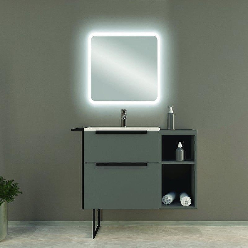 Тумба под раковину Cezares Urban 60 55157 подвесная Grigio opaco без ножки и боковой полки, купить, цена, заказать, магазин, доставка, скидка, промокод, купить, цена, заказать, магазин, доставка, скидка, промокод