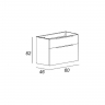 Тумба под раковину Cezares Urban 60 55157 подвесная Grigio opaco без ножки и боковой полки, купить, цена, заказать, магазин, доставка, скидка, промокод, купить, цена, заказать, магазин, доставка, скидка, промокод