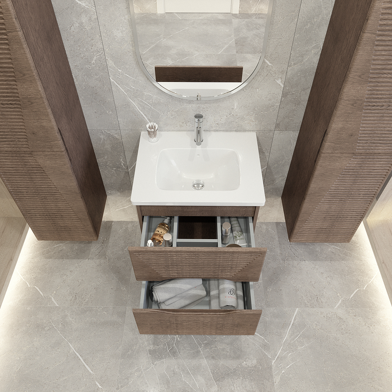 Тумба под раковину Caprigo Modo Terza 60 35611-RF15 подвесная цвет Скайрос, купить, цена, заказать, магазин, доставка, скидка, промокод, купить, цена, заказать, магазин, доставка, скидка, промокод