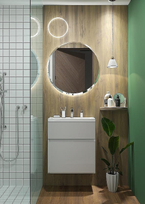 Тумба с раковиной Marka One Bumble 50П У88748 подвесная Белая